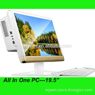 pc all in one ,built-in all in one pc . computer case 19.5"LED monitor desktop computer without CPU